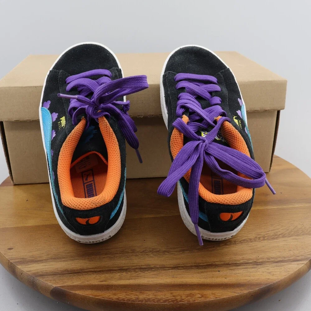 PUMA x Rugrats Jr Suede Black Caribbean Sea Sneakers 383063-01 Size 1 Kids